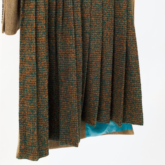 Andersson Bell Chloe Brown Herringbone Back Pleats Coat - Picture 10 of 14